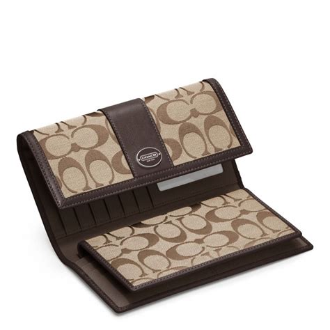 coach signature checkbook wallet.